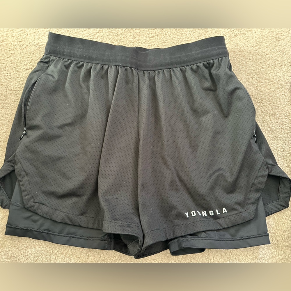 Young LA Black Compression Shorts